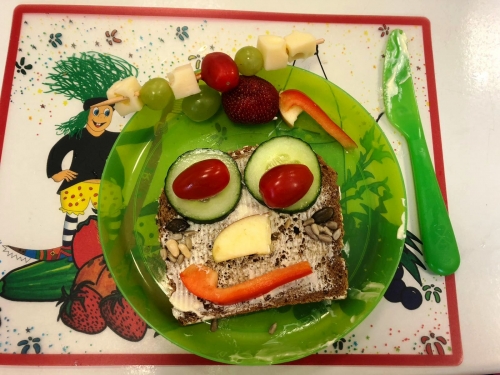 Frühstück Brotgesicht