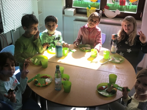 Zahnfrühstück essen