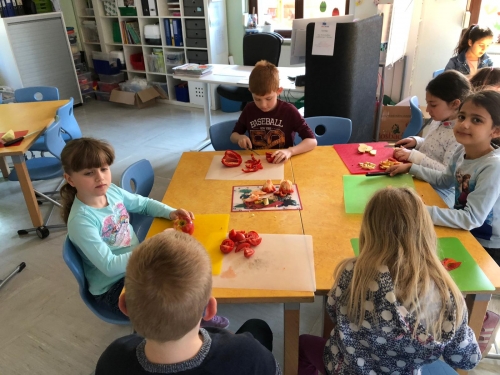 Zahnfrühstück schnippeln