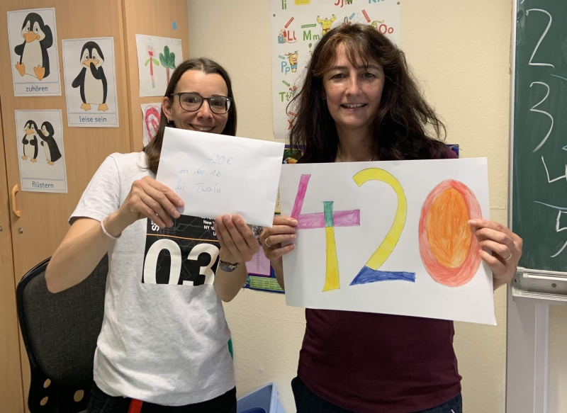 Spendenlauf Twailu Beate und Sabrina