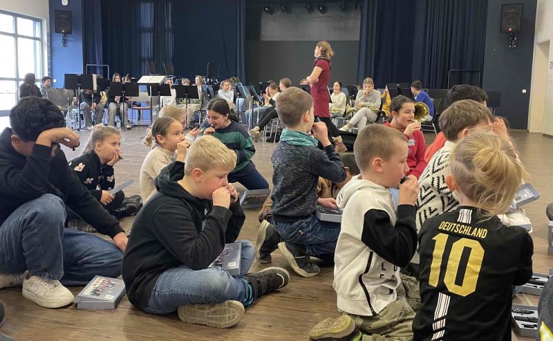 Bläserklasse üben