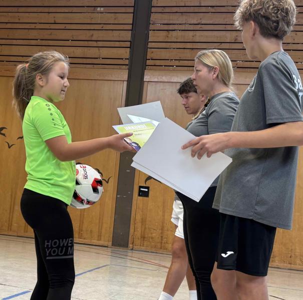 Fußballtag Urkunde Marie